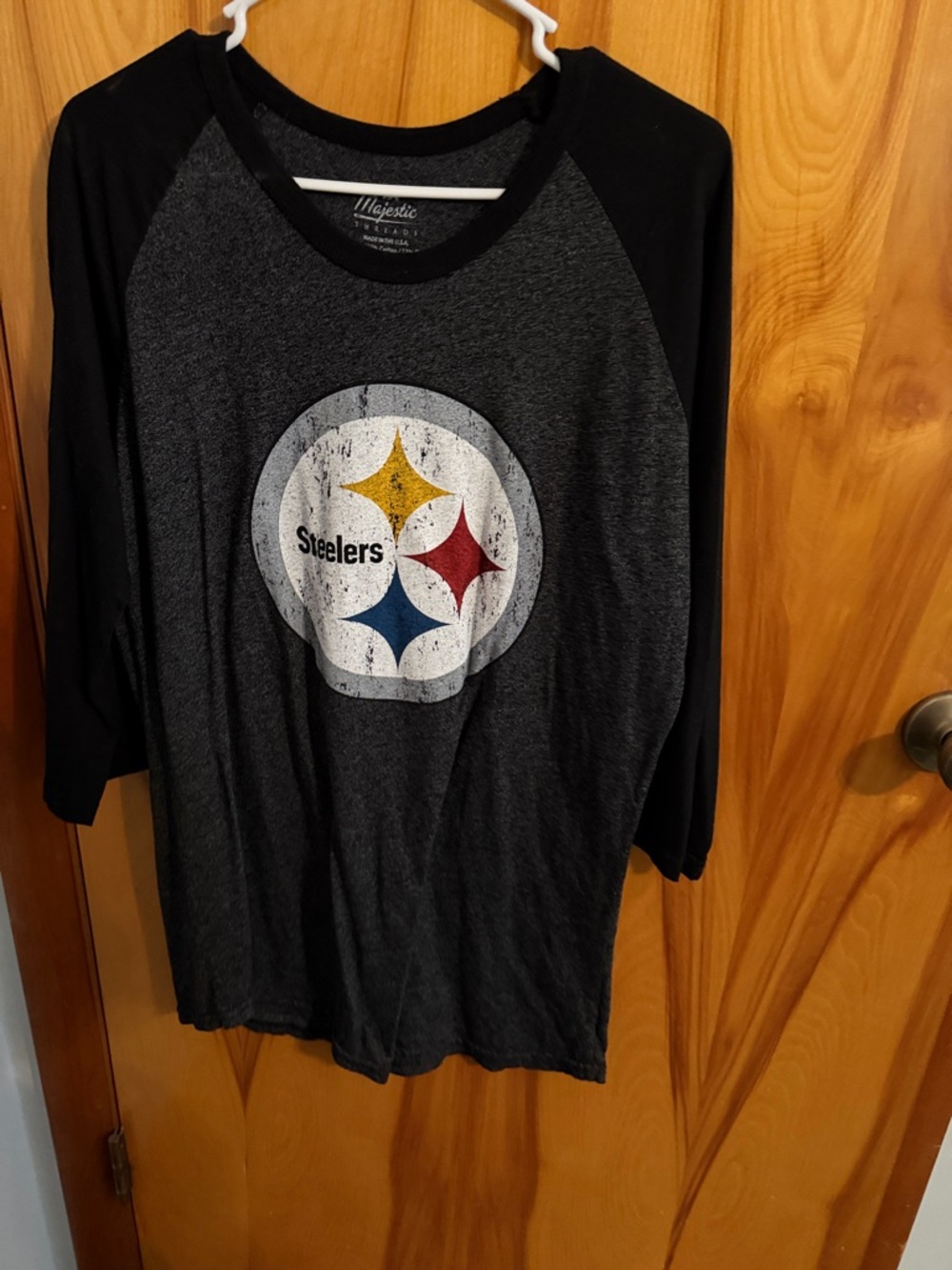 Majestic Dark Gray Crewneck 3/4 sleeve Tee